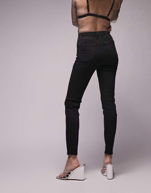 Topshop Jamie jeans in black , 2 of 4