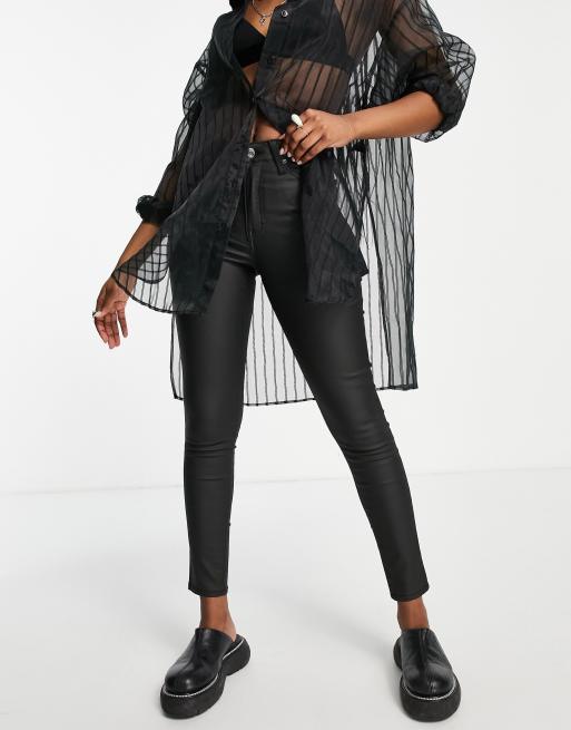 Jamie jeans in coated black ASOS