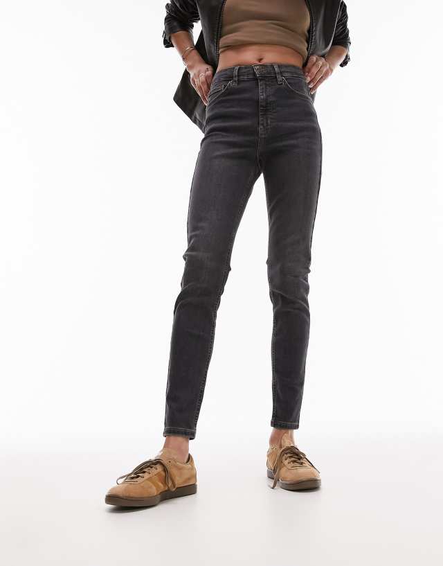 Topshop Jamie jeans in dusky black