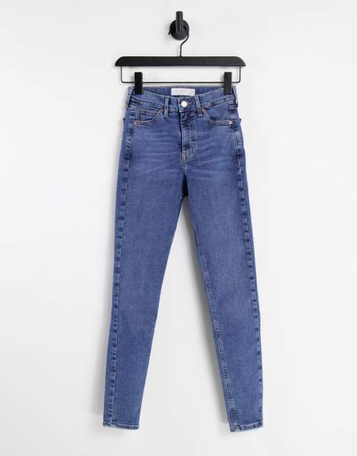 Topshop Jamie jeans in mid blue | ASOS