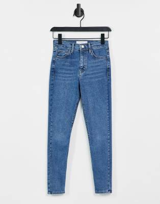 Topshop Jamie jeans in mid wash-Blues