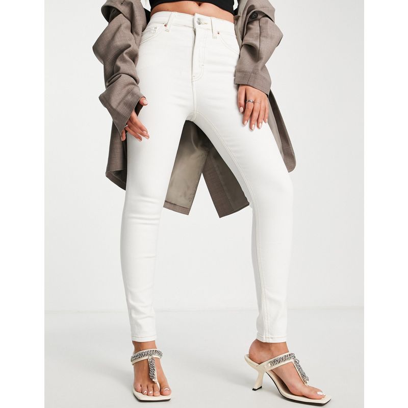 Jeans skinny Donna Topshop - Jamie - Jeans in misto cotone riciclato bianco sporco