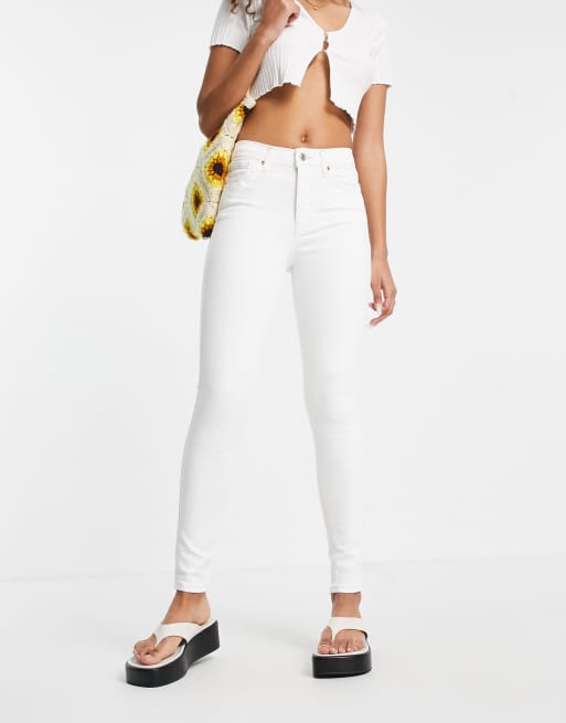 Topshop white high waisted sales jeans