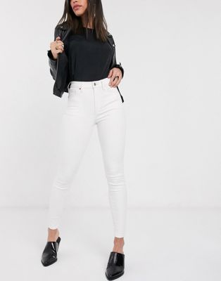 UK 16 W34 **BRAND NEW** TOPSHOP Moto WHITE RIPPED KNEE Busted JAMIE Jeans L32 