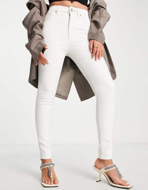 Topshop Jamie jeans in off white