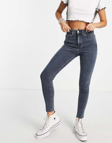 Topshop – Jamie – Jeans in Rauchgrau - view 1