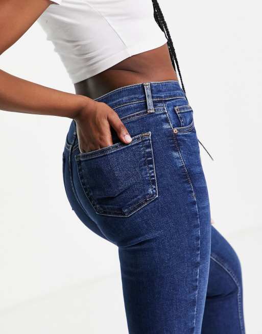 Topshop jamie jeans in rich blue