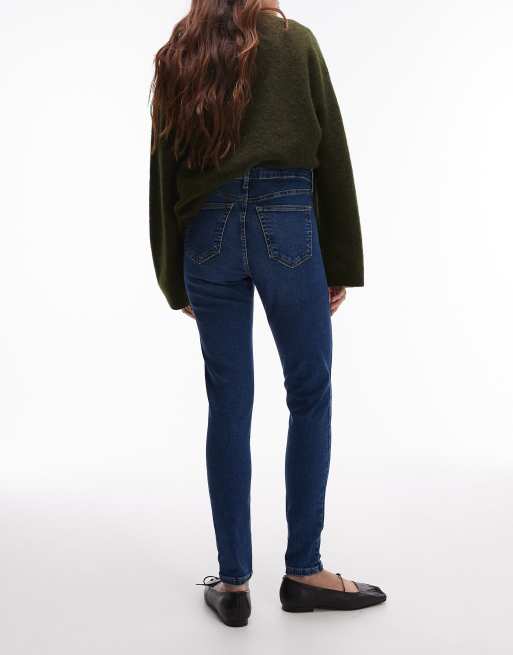 Topshop jamie jeans dark clearance blue