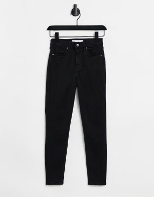 Topshop - Jamie - Jeans in Schwarz