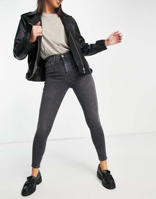 Topshop Jamie jeans in washed black | ASOS