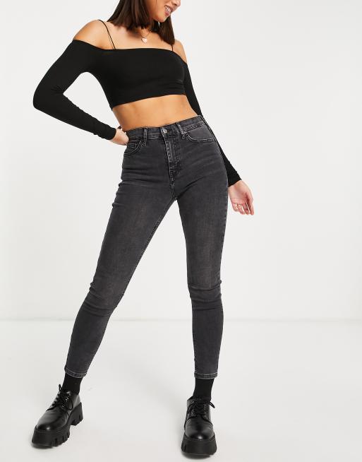 Topshop washed sale black jamie jeans