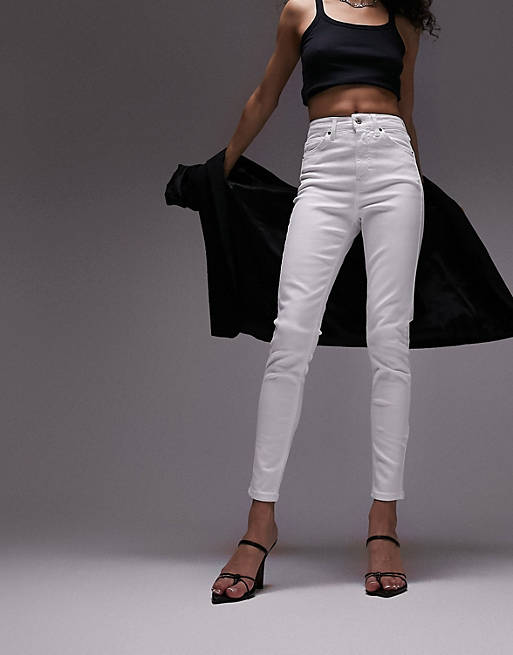 Topshop Jamie jeans in white | ASOS