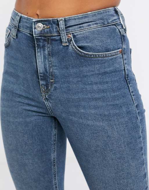 Topshop - Jamie - Jeans med flænger på knæene i blågrøn vask , 3 af 4