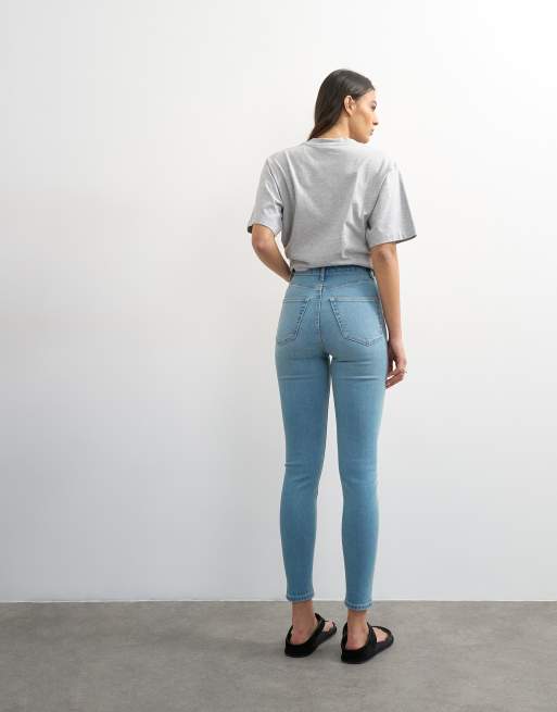 Topshop - Jamie - Jeans met hoge taille in bleekwassing, 4 van 7