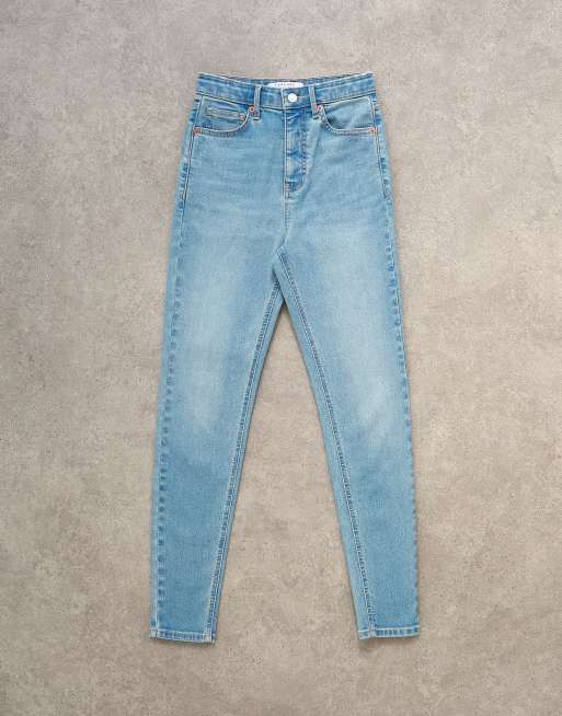 Topshop - Jamie - Jeans met hoge taille in bleekwassing, 6 van 7