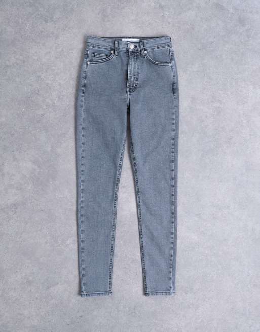 Topshop - Jamie - Jeans skinny a vita alta grigi, 6 di 7