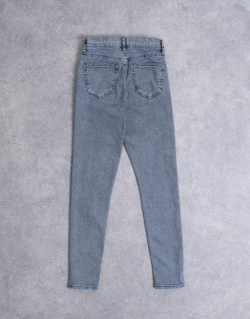 Topshop - Jamie - Jeans skinny a vita alta grigi, 7 di 7