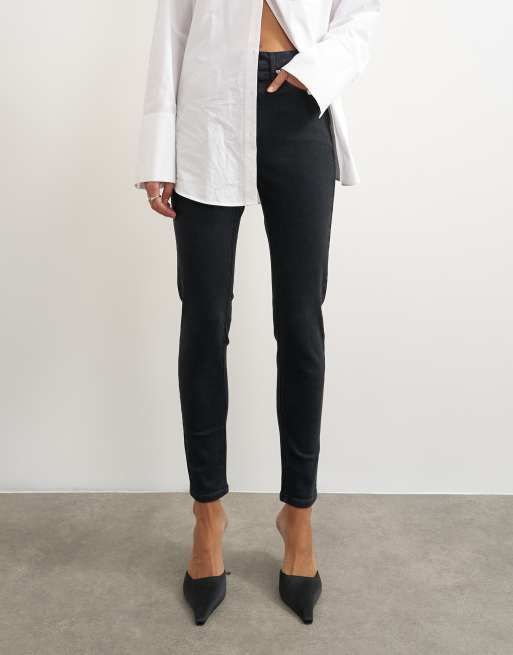 Topshop - Jamie - Jeans skinny a vita alta neri, 2 di 5