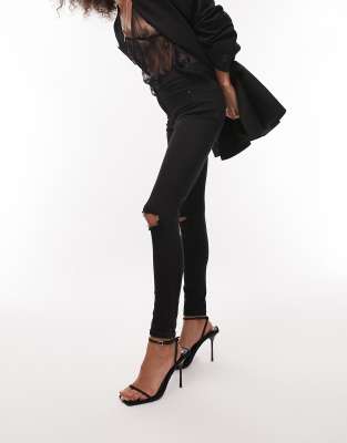 Jamie jeans with knee rip in black