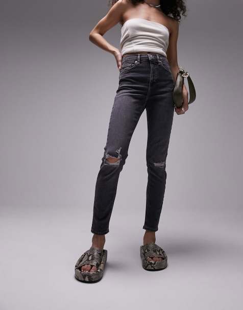 Women High Waist Skinny Stretch Ripped Jeans Destroyed Denim Pants :  : Clothing, Shoes & Accessories