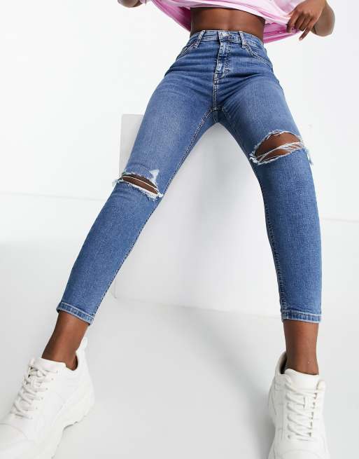 Topshop knee cheap ripped jeans