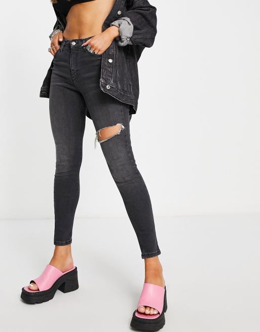 Topshop jamie best sale jeans grey