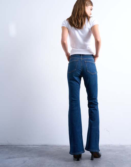 Topshop - Jamie - Mørkeblå jeans med høj talje og svaj, 4 af 7
