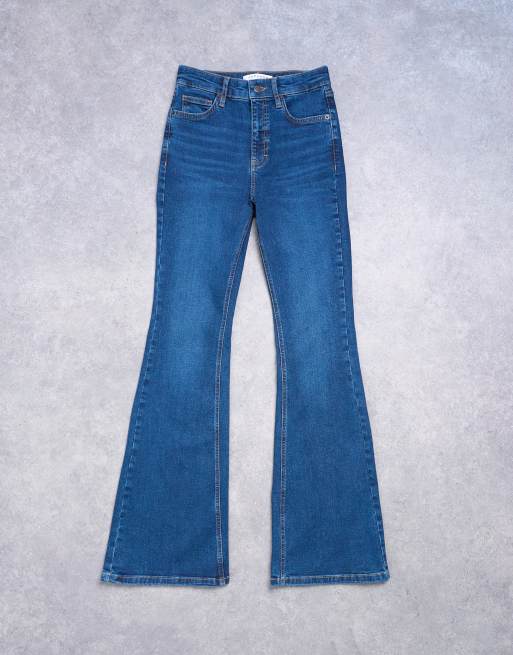 Topshop - Jamie - Mørkeblå jeans med høj talje og svaj, 7 af 7