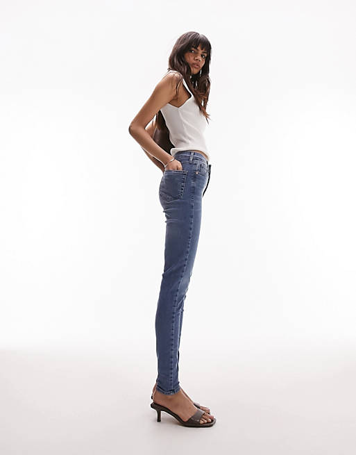  Topshop Jamie recycled cotton blend jean in mid blue 