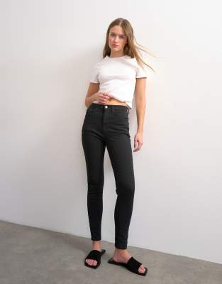 Topshop Topshop Jamie skinny high rise jean in black