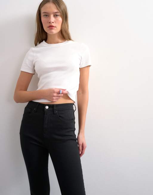 Topshop Jamie skinny high rise jean in black, 3 of 7
