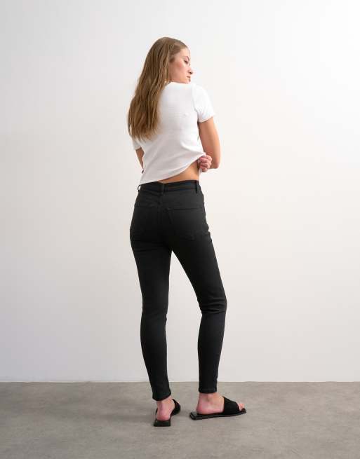 Topshop Jamie skinny high rise jean in black, 4 of 7