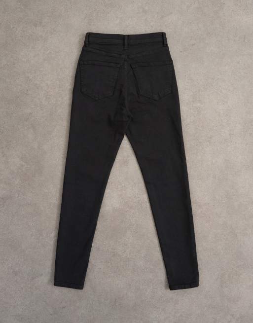Topshop Jamie skinny high rise jean in black, 7 of 7