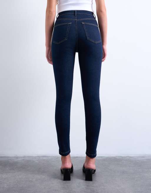 Topshop Jamie skinny high rise jean in rinse, 4 of 7