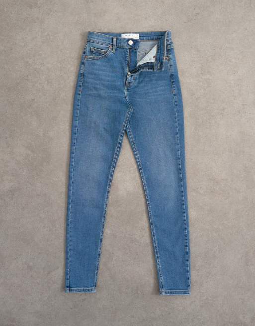 Topshop Jamie skinny high rise jean in vintage blue, 6 of 7
