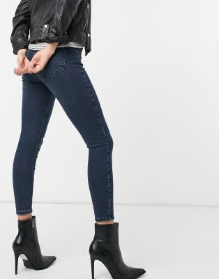 black and blue skinny jeans