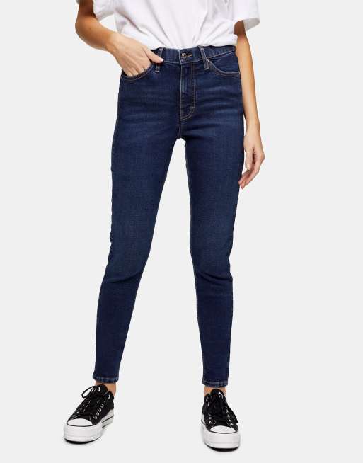 Topshop jeggings in indigo blue