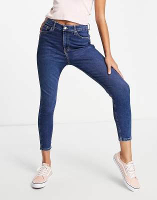 Topshop Jamie Jeans In Rich Blue-blues In Blues