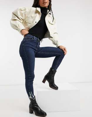 indigo ripped skinny jeans