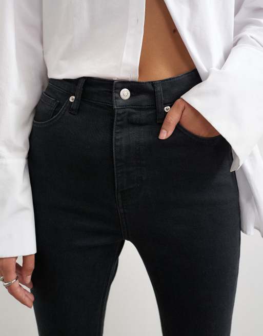 Topshop - Jamie - Sorte og højtaljede skinny jeans, 3 af 5