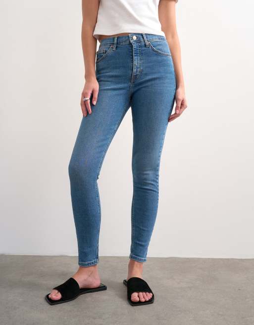 Topshop – Jamie – Vintageblå, skinny jeans med hög midja, 3 av 7
