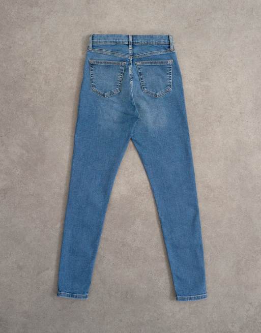 Topshop – Jamie – Vintageblå, skinny jeans med hög midja, 7 av 7