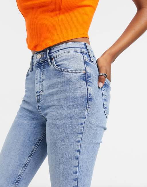Topshop – Jamie – Wybielone jeansy z postrzępionym dołem , 3 z 4