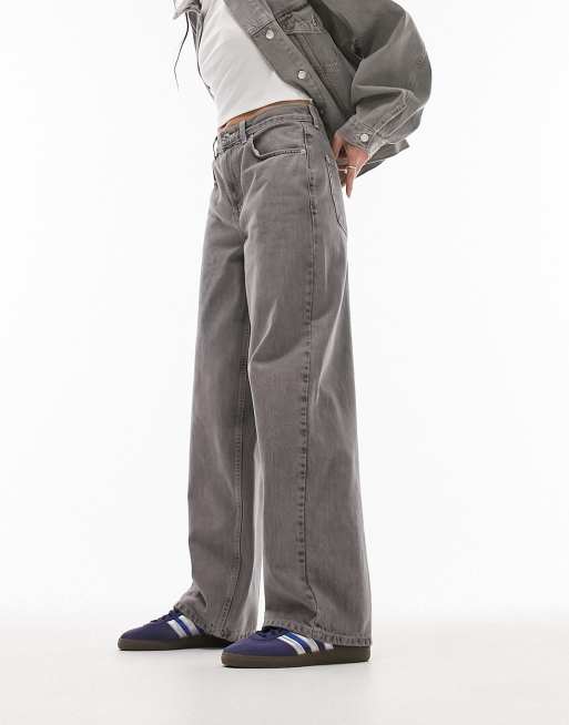 Topshop - Jaren 90 jeans met lage taille in grijs, 4 van 5