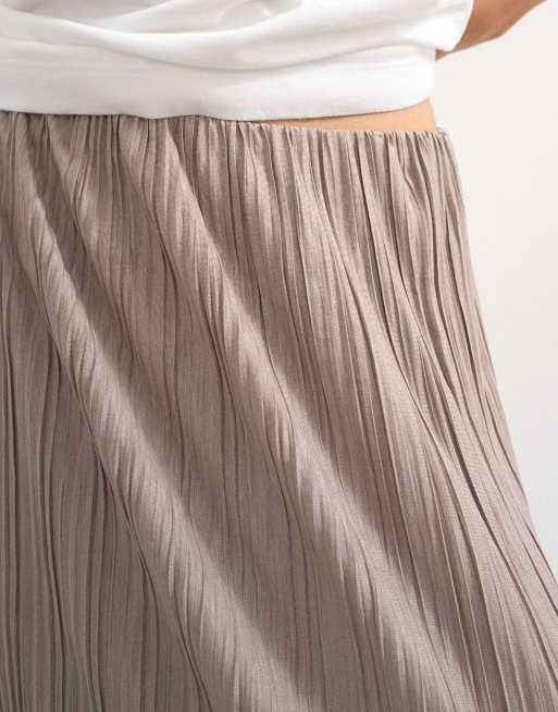 Topshop – Jasnobeżowa plisowana spódnica maxi, 4 z 5