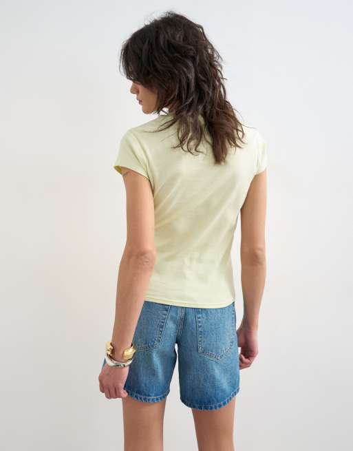 Topshop – Jasnozielony T-shirt na co dzień, 3 z 4