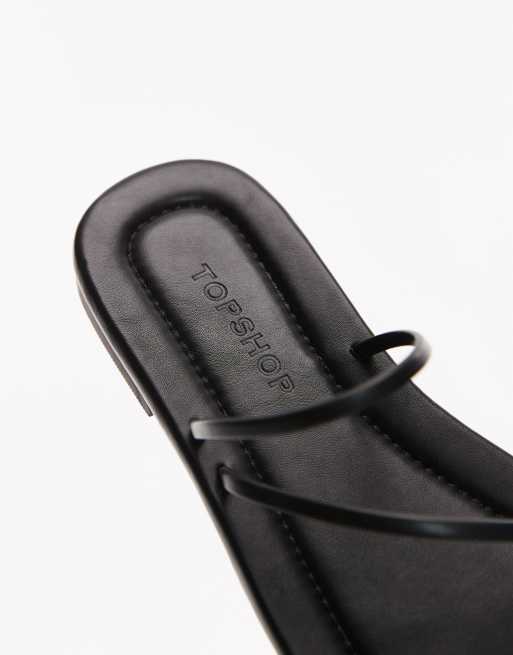 Topshop Jasper minimal sandals in black