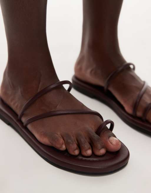 Topshop - Jasper - Minimalistische sandalen in bordeauxrood, 2 van 4