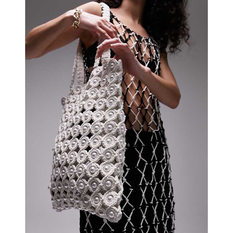 Crochet cheap beaded bag