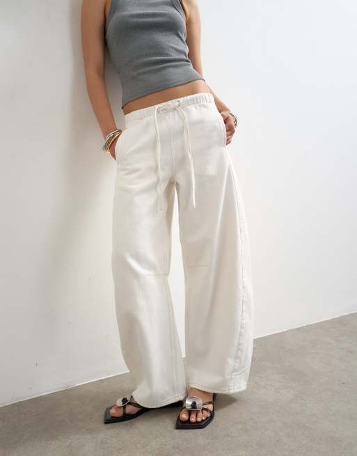 Topshop - Jean ample à enfiler - Blanc cassé, 2 de 8